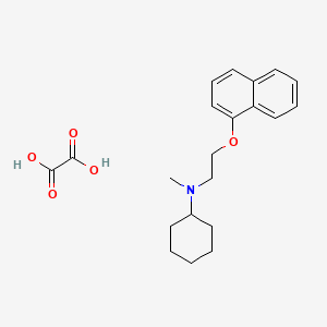 molecular formula C21H27NO5 B4075252 N-methyl-N-[2-(1-naphthyloxy)ethyl]cyclohexanamine oxalate 