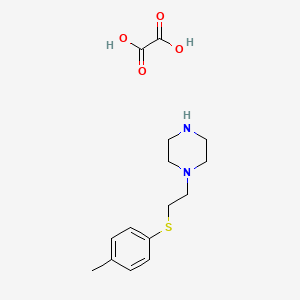 molecular formula C15H22N2O4S B4075260 1-{2-[(4-methylphenyl)thio]ethyl}piperazine oxalate 