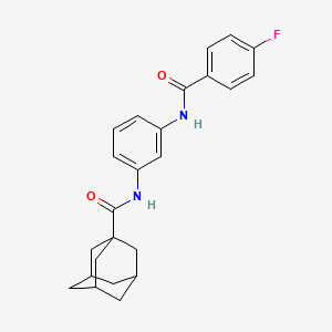 molecular formula C24H25FN2O2 B4075283 N-{3-[(4-fluorobenzoyl)amino]phenyl}-1-adamantanecarboxamide 