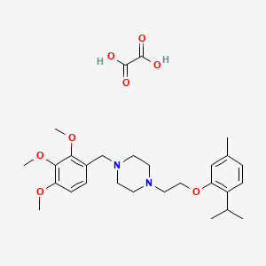 molecular formula C28H40N2O8 B4075384 1-[2-(2-isopropyl-5-methylphenoxy)ethyl]-4-(2,3,4-trimethoxybenzyl)piperazine oxalate 