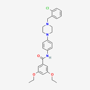 N-{4-[4-(2-chlorobenzyl)-1-piperazinyl]phenyl}-3,5-diethoxybenzamide