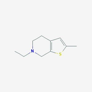 molecular formula C10H15NS B040754 Thieno[2,3-c]pyridine, 6-ethyl-4,5,6,7-tetrahydro-2-methyl-(9CI) CAS No. 123279-76-5