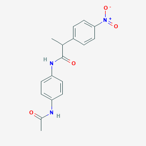 molecular formula C17H17N3O4 B4075413 N-[4-(acetylamino)phenyl]-2-(4-nitrophenyl)propanamide 