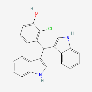 molecular formula C23H17ClN2O B4075454 2-chloro-3-(di-1H-indol-3-ylmethyl)phenol 