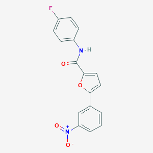 molecular formula C17H11FN2O4 B407546 N-(4-fluorophenyl)-5-{3-nitrophenyl}-2-furamide 