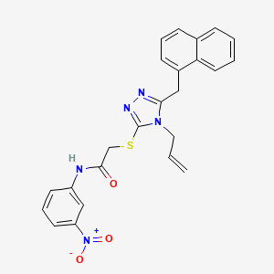 molecular formula C24H21N5O3S B4075472 2-{[4-allyl-5-(1-naphthylmethyl)-4H-1,2,4-triazol-3-yl]thio}-N-(3-nitrophenyl)acetamide 