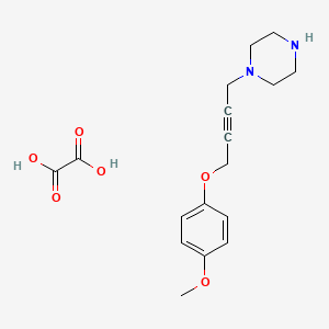molecular formula C17H22N2O6 B4075477 1-[4-(4-methoxyphenoxy)-2-butyn-1-yl]piperazine oxalate 
