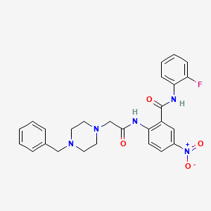 2-{[(4-benzyl-1-piperazinyl)acetyl]amino}-N-(2-fluorophenyl)-5-nitrobenzamide