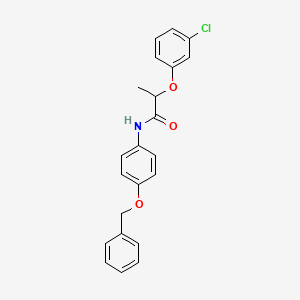 N-[4-(benzyloxy)phenyl]-2-(3-chlorophenoxy)propanamide