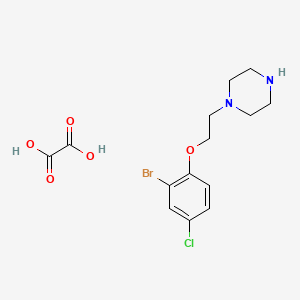 molecular formula C14H18BrClN2O5 B4075518 1-[2-(2-bromo-4-chlorophenoxy)ethyl]piperazine oxalate 