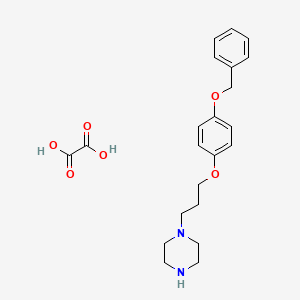 molecular formula C22H28N2O6 B4075533 1-{3-[4-(benzyloxy)phenoxy]propyl}piperazine oxalate 
