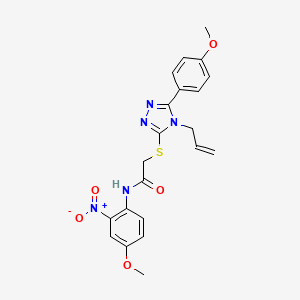 molecular formula C21H21N5O5S B4075566 2-{[4-allyl-5-(4-methoxyphenyl)-4H-1,2,4-triazol-3-yl]thio}-N-(4-methoxy-2-nitrophenyl)acetamide 