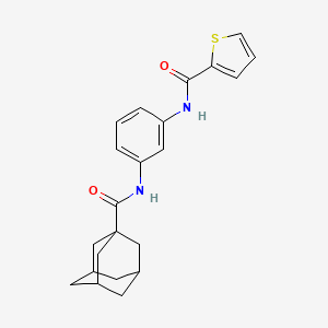 molecular formula C22H24N2O2S B4075591 N-{3-[(1-adamantylcarbonyl)amino]phenyl}-2-thiophenecarboxamide 