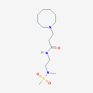 molecular formula C14H29N3O3S B4075598 3-azocan-1-yl-N-{2-[methyl(methylsulfonyl)amino]ethyl}propanamide 