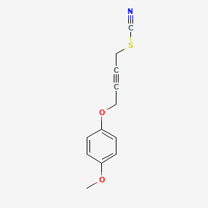 molecular formula C12H11NO2S B4075633 4-(4-methoxyphenoxy)-2-butyn-1-yl thiocyanate 