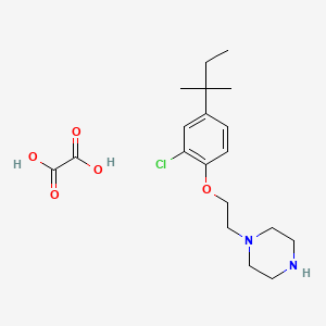 molecular formula C19H29ClN2O5 B4075648 1-{2-[2-chloro-4-(1,1-dimethylpropyl)phenoxy]ethyl}piperazine oxalate 