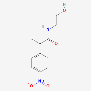 molecular formula C11H14N2O4 B4075657 N-(2-hydroxyethyl)-2-(4-nitrophenyl)propanamide CAS No. 694443-81-7