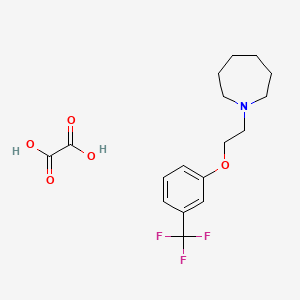 molecular formula C17H22F3NO5 B4075674 1-{2-[3-(trifluoromethyl)phenoxy]ethyl}azepane oxalate 