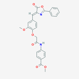 methyl 4-[[2-[2-methoxy-4-[(Z)-(5-oxo-2-phenyl-1,3-oxazol-4-ylidene)methyl]phenoxy]acetyl]amino]benzoate