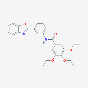 molecular formula C26H26N2O5 B407571 N-[3-(1,3-benzoxazol-2-yl)phenyl]-3,4,5-triethoxybenzamide CAS No. 352435-53-1