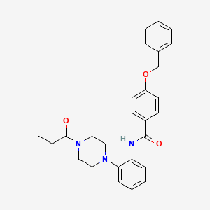 4-(benzyloxy)-N-[2-(4-propionyl-1-piperazinyl)phenyl]benzamide