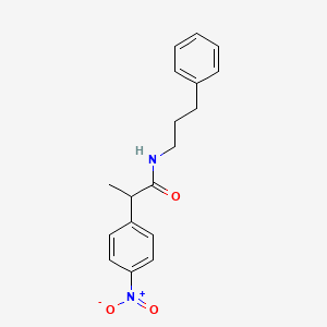 2-(4-nitrophenyl)-N-(3-phenylpropyl)propanamide