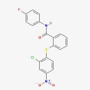 2-[(2-chloro-4-nitrophenyl)thio]-N-(4-fluorophenyl)benzamide