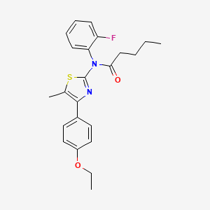 N-[4-(4-ethoxyphenyl)-5-methyl-1,3-thiazol-2-yl]-N-(2-fluorophenyl)pentanamide