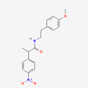 molecular formula C18H20N2O4 B4075817 N-[2-(4-methoxyphenyl)ethyl]-2-(4-nitrophenyl)propanamide 