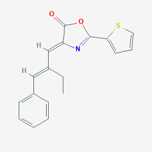 4-(2-ethyl-3-phenyl-2-propenylidene)-2-(2-thienyl)-1,3-oxazol-5(4H)-one