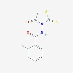molecular formula C11H10N2O2S2 B407583 2-methyl-N-(4-oxo-2-sulfanylidene-3-thiazolidinyl)benzamide 