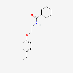 molecular formula C18H27NO2 B4075832 N-[2-(4-propylphenoxy)ethyl]cyclohexanecarboxamide 