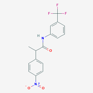 2-(4-nitrophenyl)-N-[3-(trifluoromethyl)phenyl]propanamide