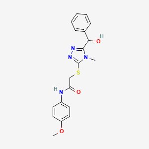 2-({5-[hydroxy(phenyl)methyl]-4-methyl-4H-1,2,4-triazol-3-yl}thio)-N-(4-methoxyphenyl)acetamide