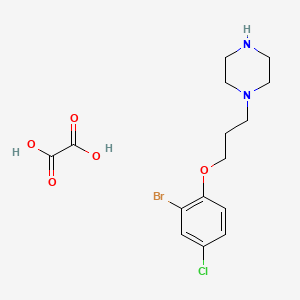 1-[3-(2-bromo-4-chlorophenoxy)propyl]piperazine oxalate