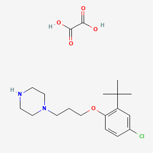 molecular formula C19H29ClN2O5 B4075895 1-[3-(2-tert-butyl-4-chlorophenoxy)propyl]piperazine oxalate 