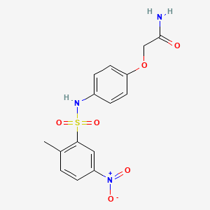 2-(4-{[(2-methyl-5-nitrophenyl)sulfonyl]amino}phenoxy)acetamide