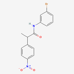 molecular formula C15H13BrN2O3 B4075919 N-(3-bromophenyl)-2-(4-nitrophenyl)propanamide 