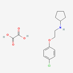 molecular formula C15H20ClNO5 B4075930 N-[2-(4-chlorophenoxy)ethyl]cyclopentanamine oxalate 