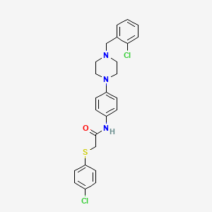 N-{4-[4-(2-chlorobenzyl)-1-piperazinyl]phenyl}-2-[(4-chlorophenyl)thio]acetamide