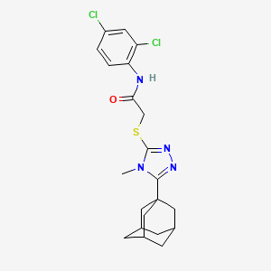 2-{[5-(1-adamantyl)-4-methyl-4H-1,2,4-triazol-3-yl]thio}-N-(2,4-dichlorophenyl)acetamide