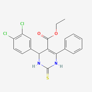 ethyl 4-(3,4-dichlorophenyl)-6-phenyl-2-thioxo-1,2,3,4-tetrahydro-5-pyrimidinecarboxylate