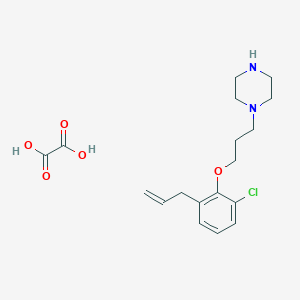 molecular formula C18H25ClN2O5 B4075997 1-[3-(2-allyl-6-chlorophenoxy)propyl]piperazine oxalate 