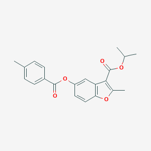 2-Methyl-3-[(methylethyl)oxycarbonyl]benzo[b]furan-5-yl 4-methylbenzoate