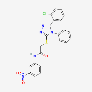 2-{[5-(2-chlorophenyl)-4-phenyl-4H-1,2,4-triazol-3-yl]thio}-N-(4-methyl-3-nitrophenyl)acetamide