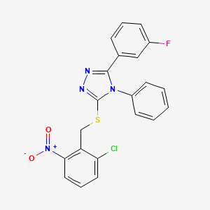 3-[(2-chloro-6-nitrobenzyl)thio]-5-(3-fluorophenyl)-4-phenyl-4H-1,2,4-triazole