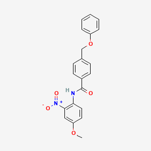 molecular formula C21H18N2O5 B4076074 N-(4-methoxy-2-nitrophenyl)-4-(phenoxymethyl)benzamide 