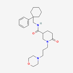 molecular formula C26H39N3O3 B4076117 1-[3-(4-morpholinyl)propyl]-6-oxo-N-[(1-phenylcyclohexyl)methyl]-3-piperidinecarboxamide 