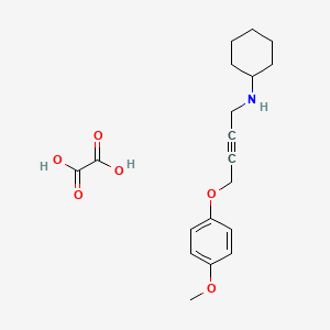 molecular formula C19H25NO6 B4076149 N-[4-(4-methoxyphenoxy)-2-butyn-1-yl]cyclohexanamine oxalate 