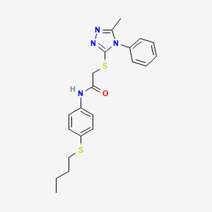 N-[4-(butylthio)phenyl]-2-[(5-methyl-4-phenyl-4H-1,2,4-triazol-3-yl)thio]acetamide